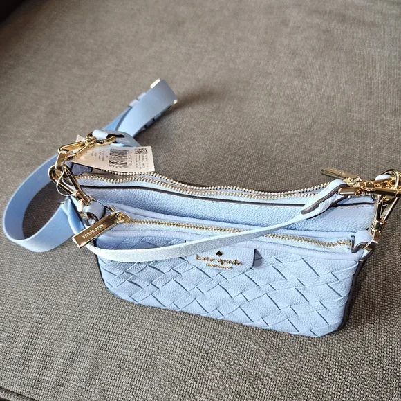 Kate Spade New York Duet Woven Leather Crossbody - Picture 7 of 7